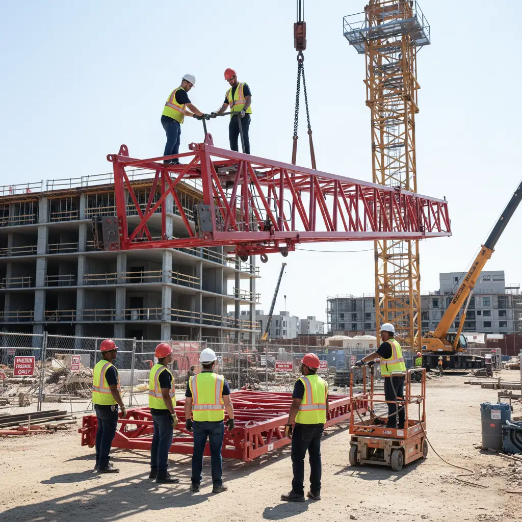 Tower crane installation and commissioning support for EPC projects