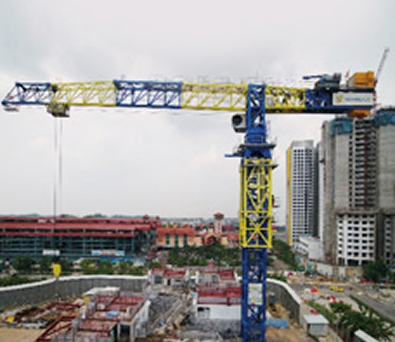 Range of tower cranes